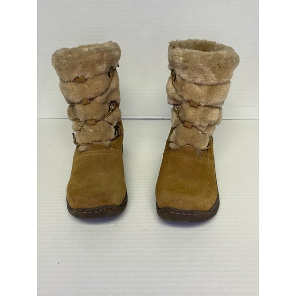 Baretraps Women’s size 8.5 Ravi’s Suede & Faux Boot Brown zipper on the side - Picture 1 of 16